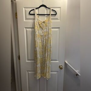 Monteau Yellow and White Floral Maxi Dress